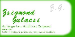 zsigmond gulacsi business card